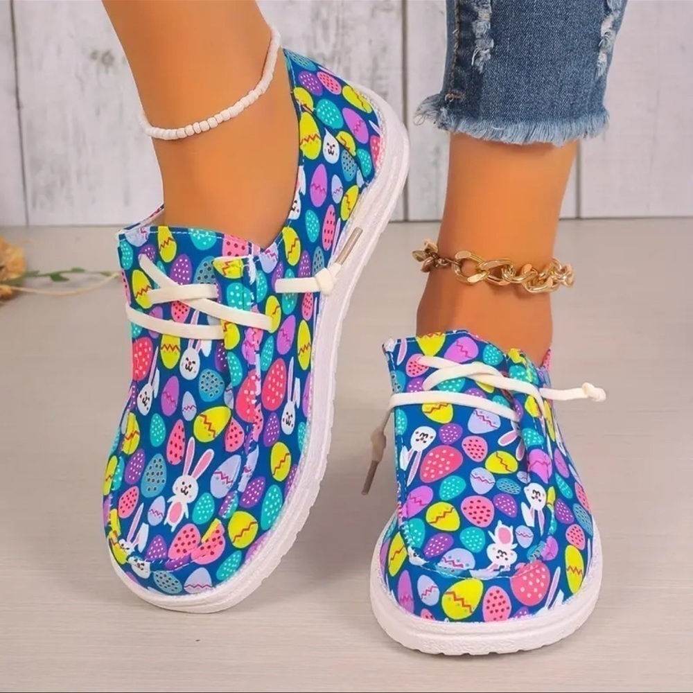 Easter Canvas Lace Up Shoes - Picture 6 of 7